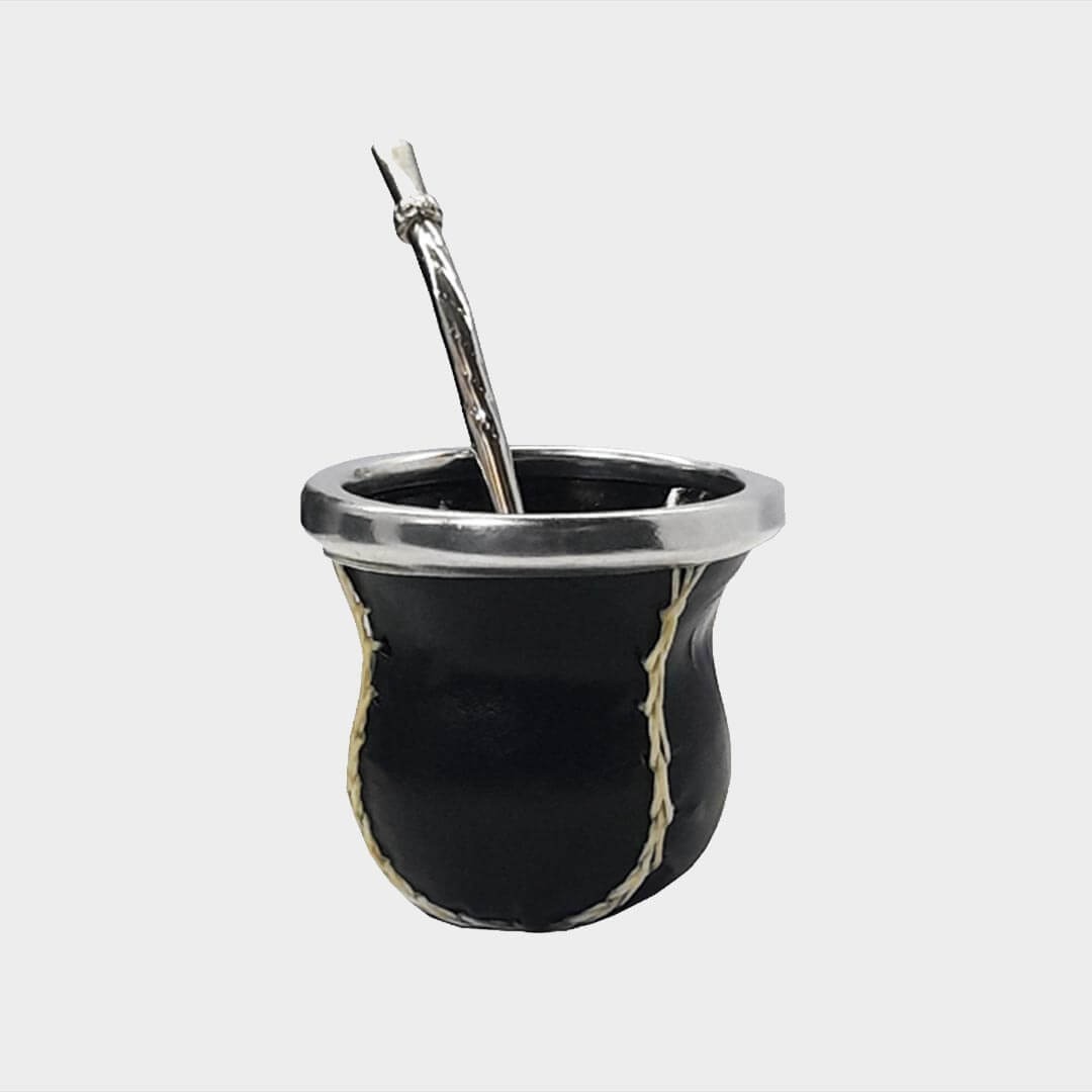 Mate Vidrio forrado en cuero vacuno